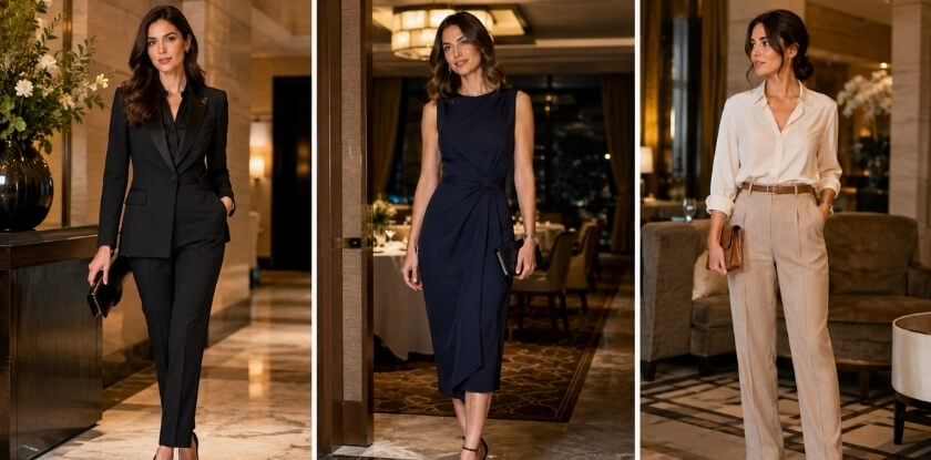 Conference Dinner Outfit Ideas by Dress Code