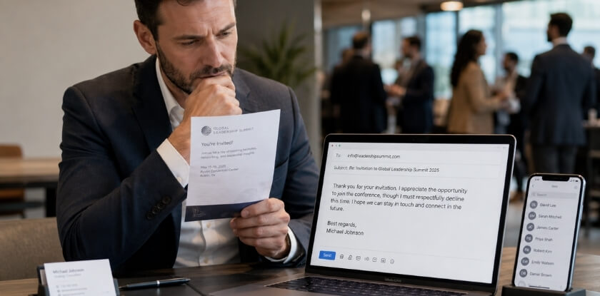 When Declining a Conference Invitation May Affect Your Network