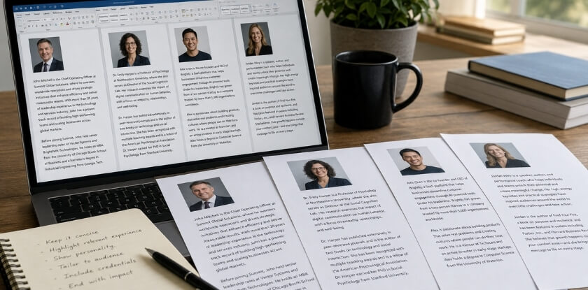 How to Write a Conference Bio for Different Speaker Types