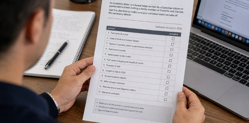 Information That Must Be Included in a Canada Invitation Letter