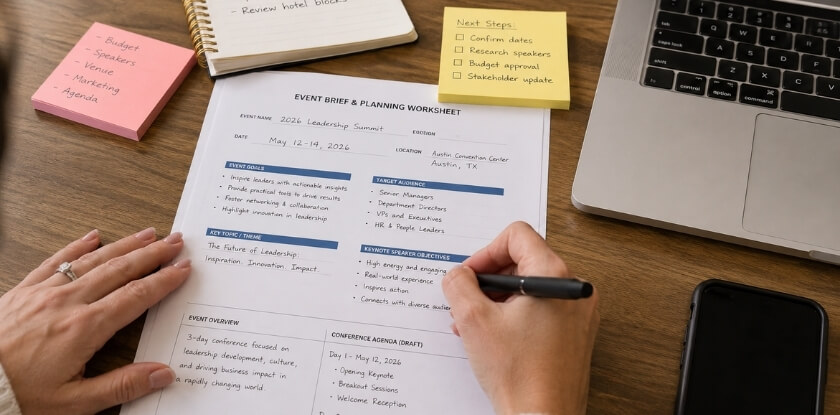 Define Your Event Goals, Audience, and Topic Before Anything Else