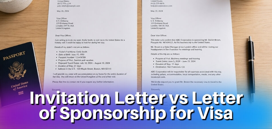 What is the Difference Between an Invitation Letter and a Letter of Sponsorship for a Visa Application