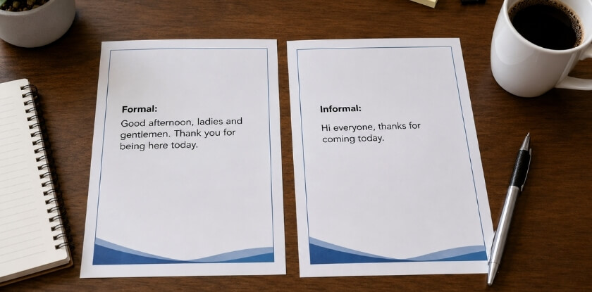 Formal vs Informal Conference Greetings