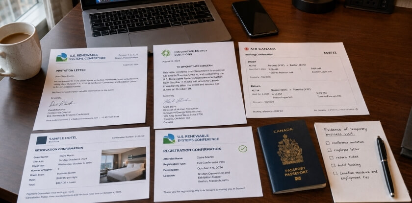 How to Prove Your Conference Visit Is Temporary and Business-Related
