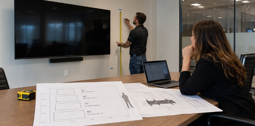 Monitor Mounting Height Adjustments for Different Room Setups