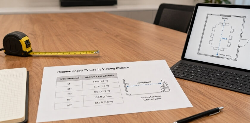 How to Calculate the Right TV Size for a Conference Room