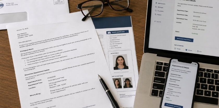 2026 Photograph Reuse and Biometrics Appointment Updates