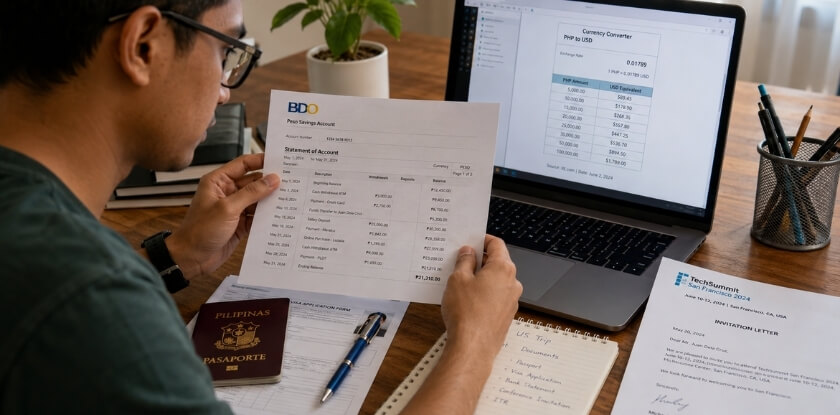 Can Local-Currency Bank Statements Be Used
