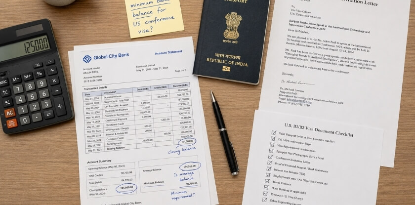 Is There a Minimum Bank Balance for a U.S. Conference Visa