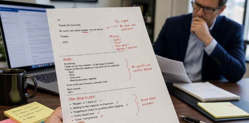 Common Mistakes to Avoid When Accepting a Meeting Invitation