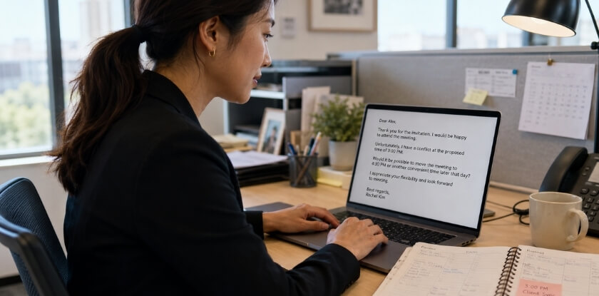 How to Accept a Meeting Invitation When You Need a Time Change