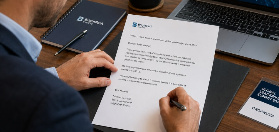 What to Write in a Thank You Card for a Speaker