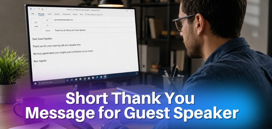 Short Thank You Message for Guest Speaker