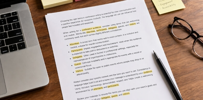Best Terms to Use in Conference Writing