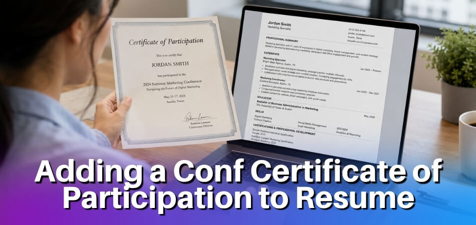 Can I Add a Conference Certificate of Participation to My Resume