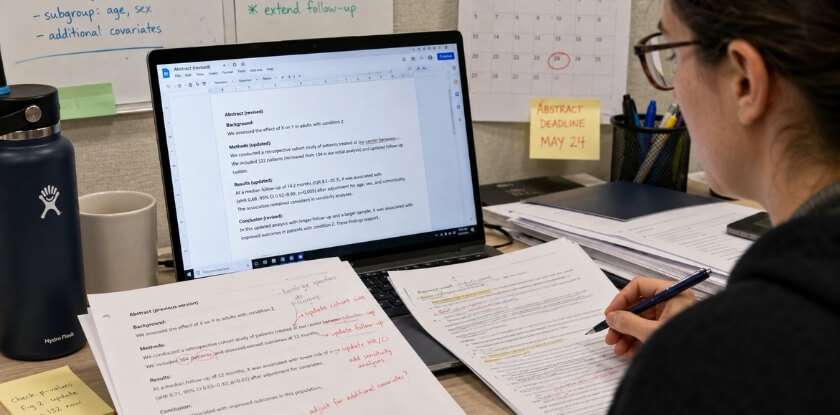 When and How to Update the Abstract Later