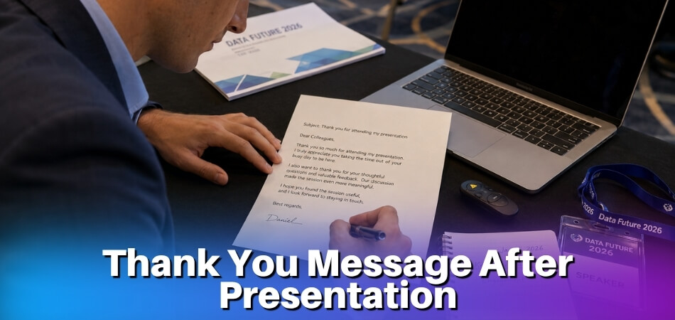 Thank You Message After Presentation