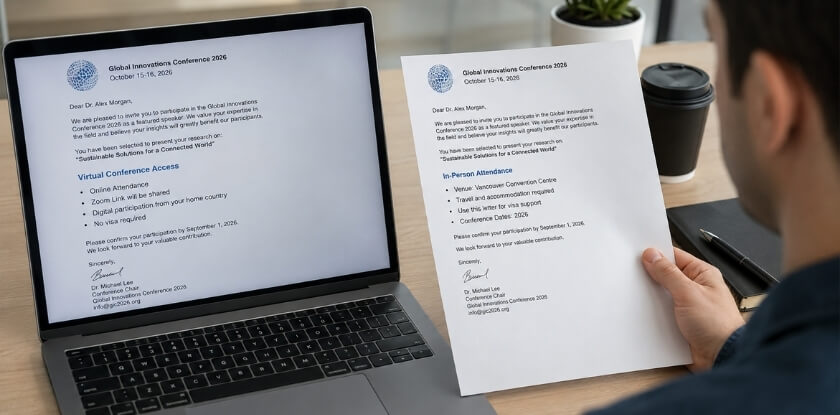 Online vs. In-Person Conferences - How the Invitation Letter Differs