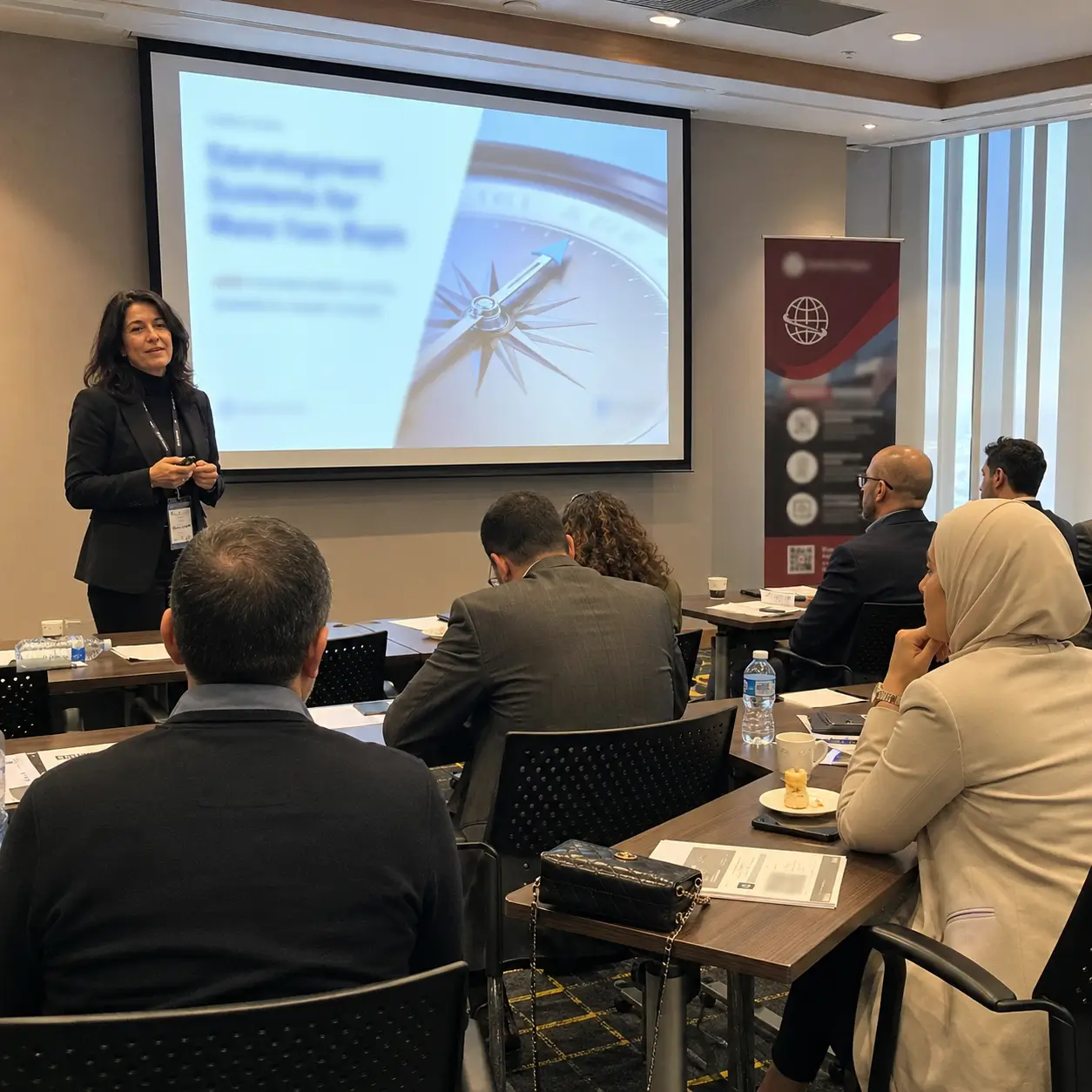 Conference Speaker Presentation with Audience