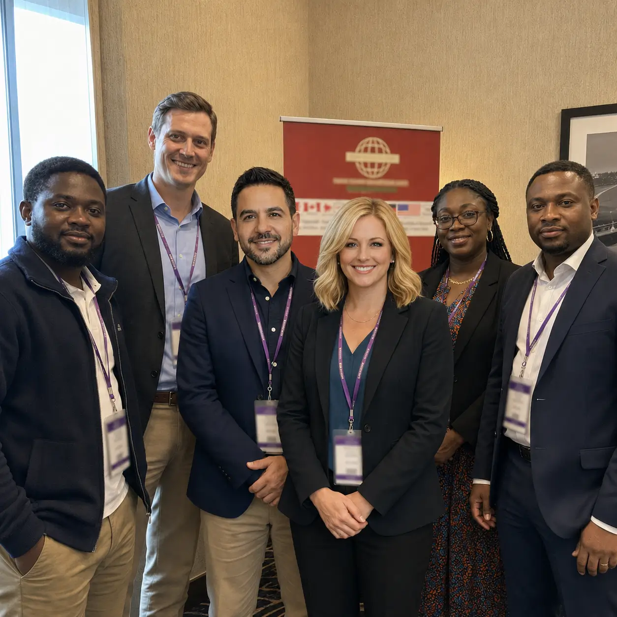 Diverse Conference Networking Group Photo