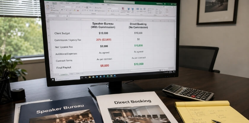 Speaker Bureau vs. Direct Booking — How Does Each Affect Your Fee