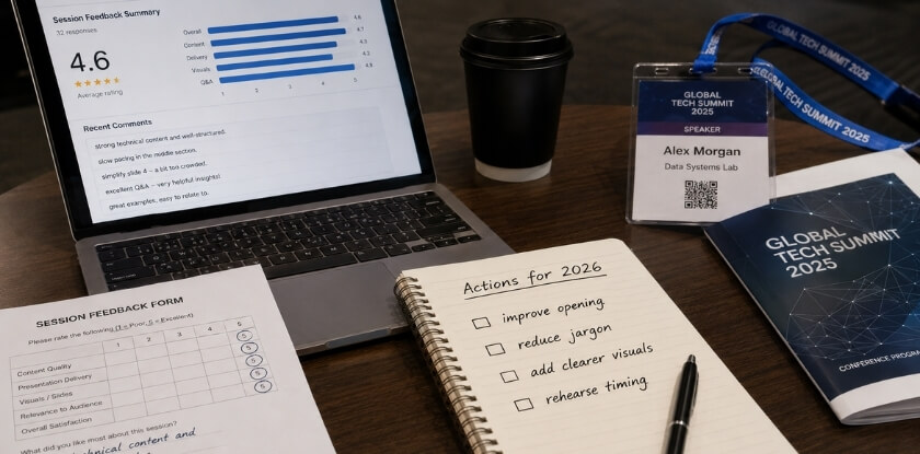 Collecting Feedback After Your Talk and Improving for Next Time