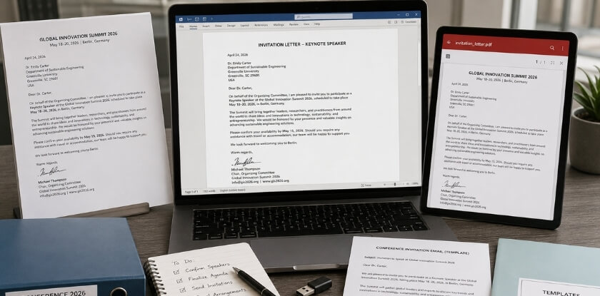 Conference Invitation Letter Format Word, PDF, and Other Tools