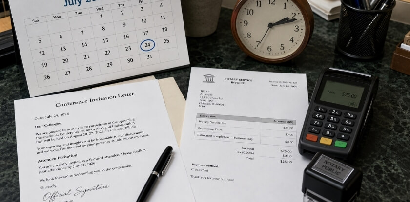 Cost and Time Required for Notarization