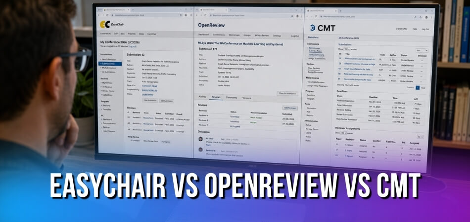 EasyChair vs OpenReview vs CMT