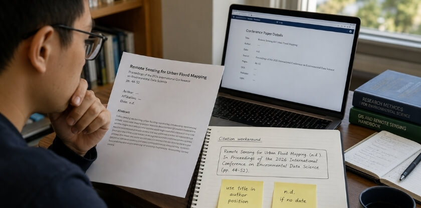 How to Cite a Conference Paper When There Is No Author or No Date