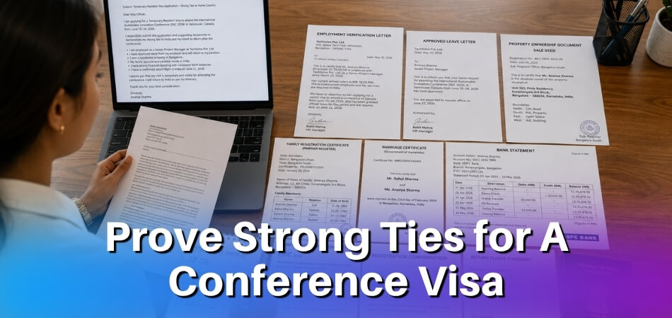 How to Prove Strong Ties for A Conference Visa