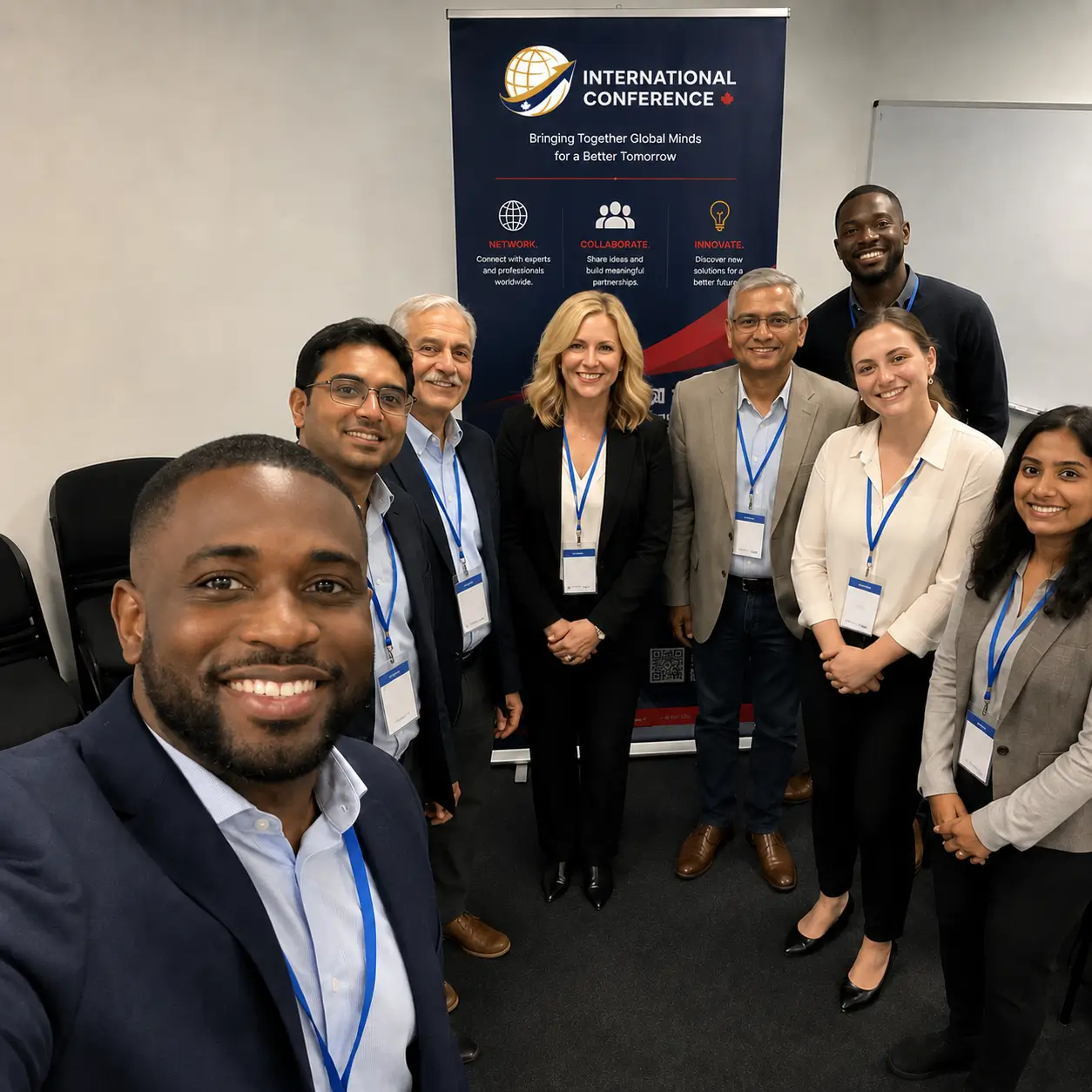 International conference team selfie moment