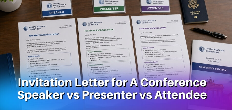 Invitation Letter for A Conference Speaker vs Presenter vs Attendee
