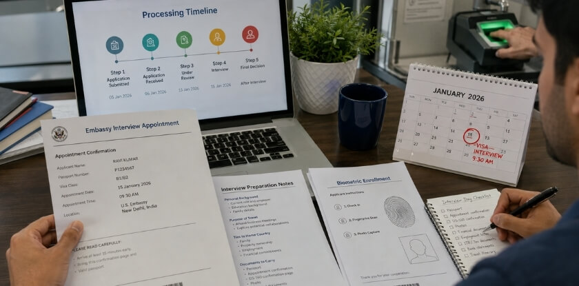 Processing Time, Embassy Interview Preparation, and Biometric Data