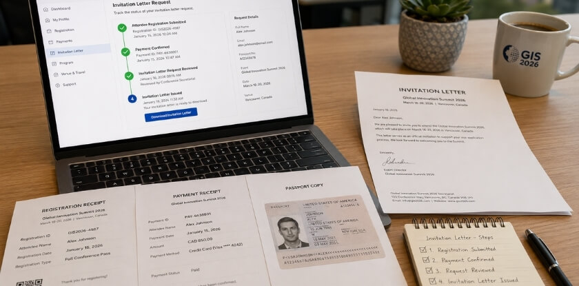 The Process for Attendees to Receive an Invitation Letter