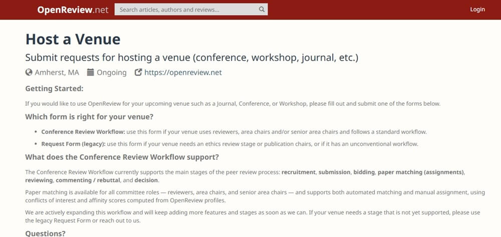What Is OpenReview and Which Venues Use It