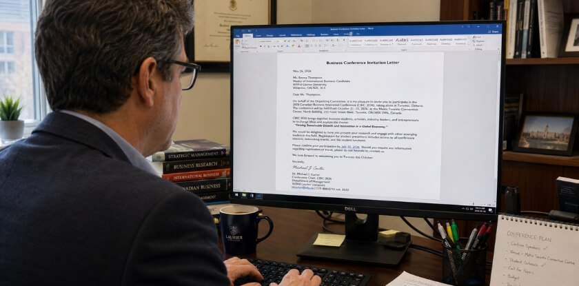 Who Writes the Letter — Conference Organizer vs. Professor or Institution