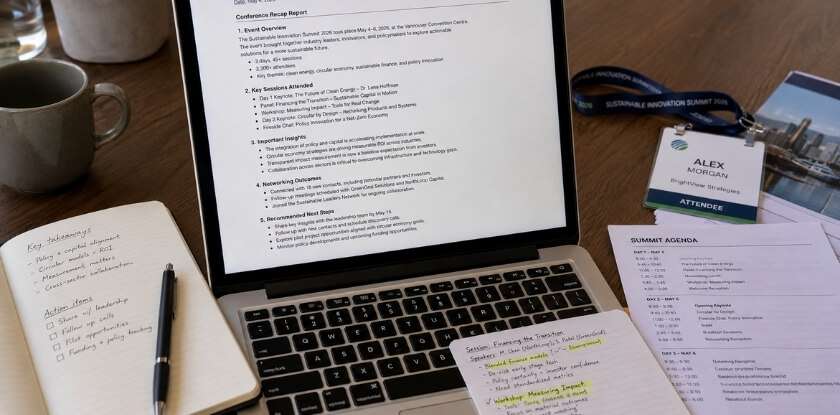 Write a Conference Summary or Recap Report