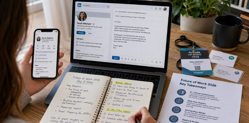 Your Post-Conference Follow-Up Kit — Notes, Contacts, and LinkedIn