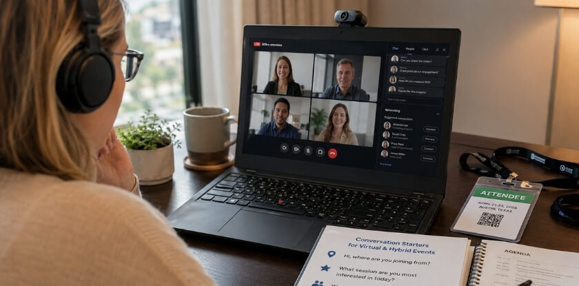 Conversation Starters for Virtual and Hybrid Conferences