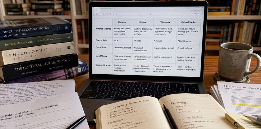 Disciplinary Conventions Across Humanities Fields