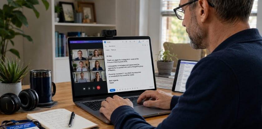 Thank You Email After a Virtual or Online Conference