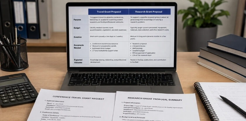 Travel Grant vs. Research Grant Proposal: Key Differences