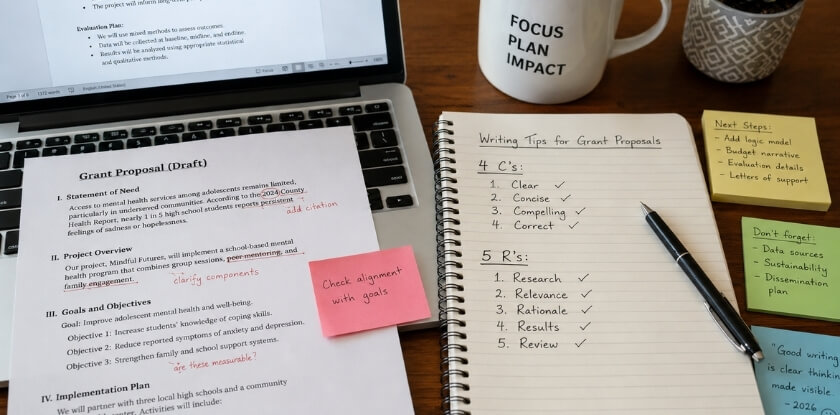 Writing Tips The 4 C's and 5 R's of Grant Writing